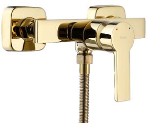 Rea Argus, sprchová baterie s ruční bodovou sprchovou soupravou, zlatá lesklá, REA-B6408
