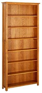 Knihovna se 7 policemi 90 x 22,5 x 200 cm masivní dubové dřevo 288475