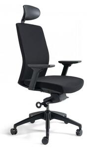 Kancelářská ergonomická židle BESTUHL J2 SP — více barev, s podhlavníkem Černá 201