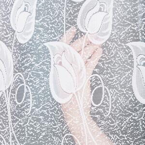 Bílá žakárová záclona NORA 400x160 cm