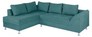 ROHOVÁ SEDAČKA, textil, kompozitní dřevo, tyrkysová P & B - Sedací soupravy, Online Only
