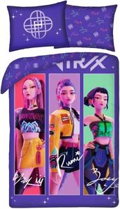 Bavlněné ložní povlečení KPop Demon Hunters - HUNTR/X - motiv Trio - 100% bavlna - 70x90 cm + 140x200 cm