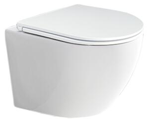 MEREO - WC závěsné kapotované, RIMLESS, 490x370x360, keramické, vč. sedátka CSS113S (VSD82S)