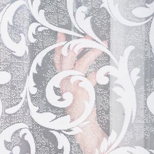 Bílá žakárová záclona LEOKADIA 400x155 cm
