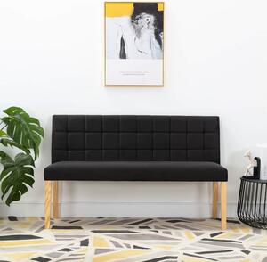 Lavice 140 cm černá samet 288575