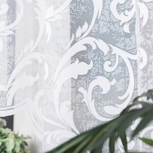 Bílá žakárová záclona LEOKADIA 300x155 cm