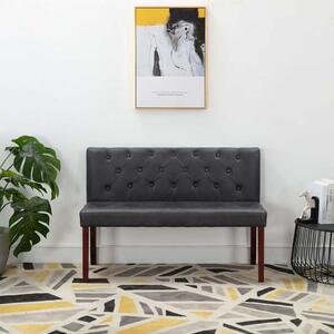 Lavice 120 cm šedá umělá semišová kůže 288574