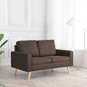 2místná pohovka hnědá textil 288705