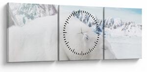 Obraz - Lední medvěd (s hodinami) (90x30 cm)