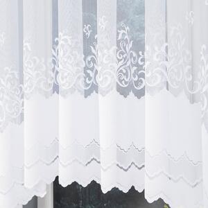 Bílá žakárová záclona GENOVEFA 450x160 cm