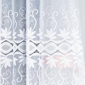 Bílá žakárová záclona JOVITA 400x80 cm