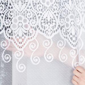 Bílá žakárová záclona CELINA 300x160 cm