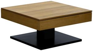 KONFERENČNÍ STOLEK, černá, barvy dubu, dřevo, kompozitní dřevo, 75/75/38 cm Boxxx - Konferenční stolky