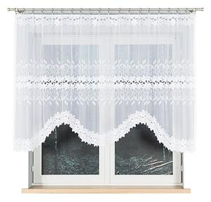 Bílá žakárová záclona BASTIA 330x130 cm