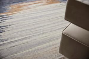Diamond Carpets koberce Ručně vázaný kusový koberec Ombre Paris DESP HL64 Ivory Charcoal - 80x150 cm