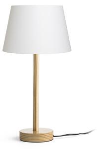 Stolní lampa MAUI/ALVIS 24, bílá/dřevo, patice E27, 11 W