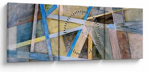 Obraz - Abstrakce (s hodinami) (90x30 cm)