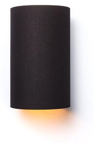 Nástěnné svítidlo RON W 15/25, stínidlo Polycotton černé, vnitřek bílý PVC, patice E27, 15 W