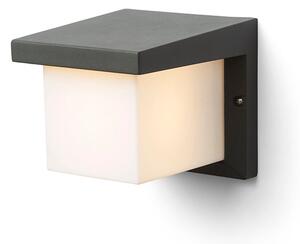 Venkovní nástěnné svítidlo HIDE SQ, antracitové, patice E27, 15 W, IP44