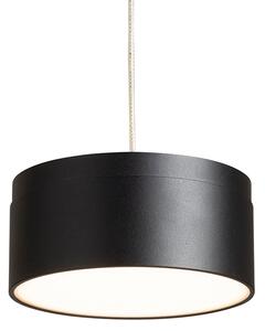 Závěsné LED svítidlo SFERA, černé, 15 + 9 W, teplá bílá 3000 K, stmívatelné