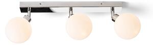 Koupelnové přisazené nástěnné svítidlo BOLLY III, opálové sklo/chrom, patice G9, 3× 3 W, IP44