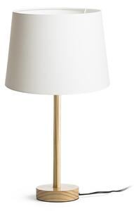 Stolní lampa MAUI/AMBITUS 30, stínidlo Polycotton bílé, podstavec dřevo, patice E27, 15 W