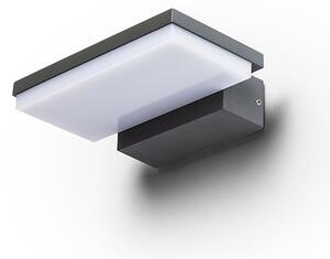 Venkovní nástěnné LED svítidlo XYLO, antracitové, 8 W, teplá bílá 3000 K, IP54