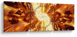 Obraz - Abstrakce (s hodinami) (90x30 cm)