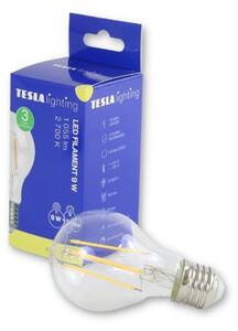 TESLA BL270927–2 - LED filament retro bulb žárovka E27, 9W, 1055 lm, 2700K, teplá bílá, čirá