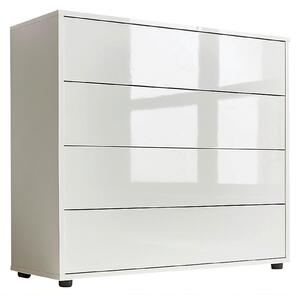 KOMODA, bílá, vysoce lesklá bílá, 79/73/33 cm MID.YOU - Široké komody, Online Only