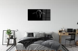 Obraz na skle Žena černé a bílé 100x50 cm