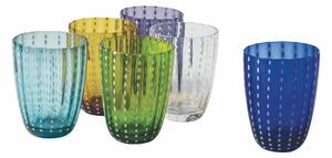VILLA D’ESTE HOME Set sklenic na vodu Kalahari 6 kusů, barevný, dekor tečky, 300 ml