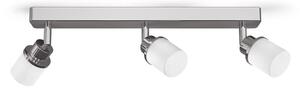 Koupelnové přisazené nástěnné svítidlo LINN III, opálové sklo/chrom, patice G9, 3× 3 W, IP44