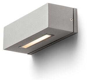 Venkovní nástěnné svítidlo WOOP, stříbrnošedá/78mm, patice R7s, 12 W, IP54