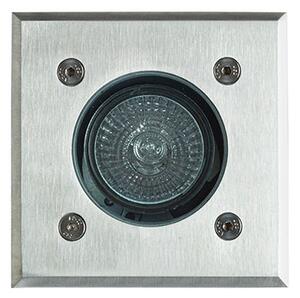Venkovní zápustné svítidlo ORBU SQ 10, nerezová ocel, patice GU10, 15 W, IP67