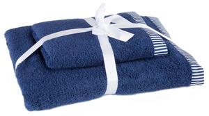 Modrá dárková sada ručníků TEREZA