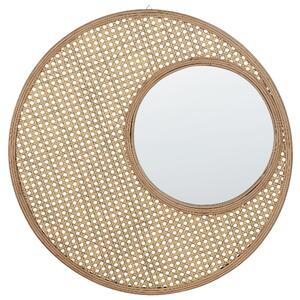 Zrcadlo PALAU 60 cm 60 cm Ratan Přírodní
