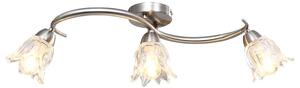 Stropní lampa průhledná skleněná stínidla 3 žárovky E14 tulipán 289230