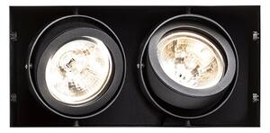 Zápustné svítidlo ELECTRA II, černé, patice G53, 2× 15 W, 12 V