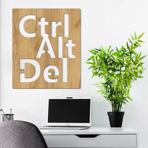 DUBLEZ | Dřevěný obraz do kanceláře - Ctrl Alt Del