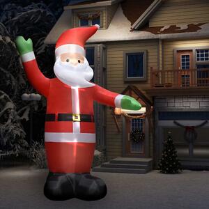 Nafukovací santa claus s LED vánoční dekorace IP44 4,5 m 289301