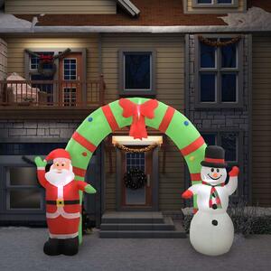 Vánoční nafukovací Santa a sněhulák brána LED 300 x 90 x 223 cm 289303