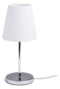 Stolní lampa NYC/CONNY 15/15, stínidlo Polycotton bílé, podstavec chrom, patice E27, 11 W