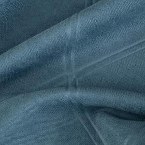 Riflově modrý závěs ADORE1 z měkké látky s geometrickým vzorem - ušitý na míru