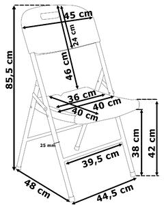 ViaDomo Via Domo - Skládací židle Inula - černá - 45x85,5x51 cm