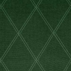 Tmavě zelený závěs ADORE1 z měkké látky s geometrickým vzorem - ušitý na míru