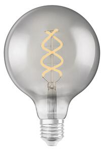 LED žárovka OSRAM Vintage Globe 125 SPIRAL kouřová, patice E27, ekvivalent 15 W, teplá bílá 1800 K