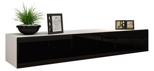 TV stolek VIGO VG1B 180 bílý / černý lesk