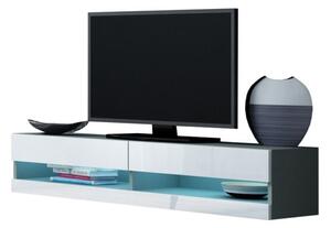 Televizní stolek VIGO NEW GREY B VG12 140 šedá / bílý lesk