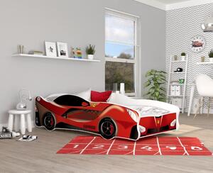 Dětská postel auto MICHAEL 160x80 cm - červená (21)